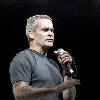 Henry Rollins performing live
at Liverpool Academy on his spoken word tour.