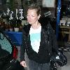 Kate Moss leaves a Japanese restaurant.