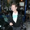 Kate Moss leaves a Japanese restaurant.