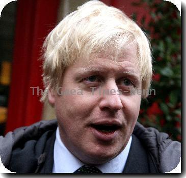 Mayor of London Boris Johnson 
in Soho after launching this year's Chinese New Year celebrations.