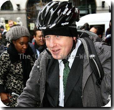 Mayor of London Boris Johnson 
in Soho after launching this year's Chinese New Year celebrations.
