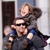 Hugh Jackman and daughter Ava Jackman 
Hugh Jackman walking in Soho with his family.