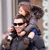 Hugh Jackman and daughter Ava Jackman 
Hugh Jackman walking in Soho with his family.