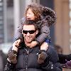 Hugh Jackman and daughter Ava Jackman 
Hugh Jackman walking in Soho with his family.