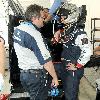 Patrick Dempsey
at the practice day for the Rolex 24, a 24-hour sports car endurance race, at Daytona International Speedway.