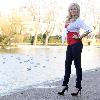 Abi Titmuss 
at a photocall for 'Stage Fright' at the Canal Cafe Theatre..
