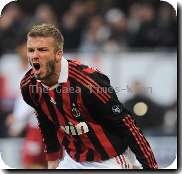 David Beckham plays for Milan against Livorno 
Milan, Italy - 31.01.10 credit: IANSWENN