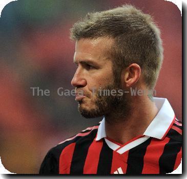 David Beckham plays for Milan against Livorno 
Milan, Italy - 31.01.10 credit: IANSWENN