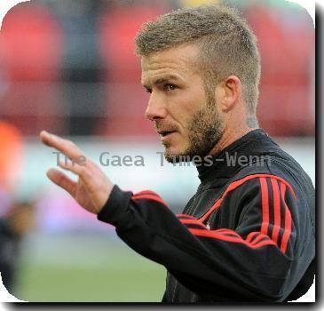 David Beckham plays for Milan against Livorno 
Milan, Italy - 31.01.10 credit: IANSWENN