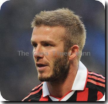 David Beckham plays for Milan against Livorno 
Milan, Italy - 31.01.10 credit: IANSWENN