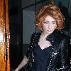 Girls Aloud singer, Nicola Roberts leaves Radio 1 with knee length stockings and a leather jacket. Girls Aloud singer, Nicola Roberts leaves Radio 1 with knee length stockings and a leather jacket.