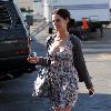 Jessica Lowndes 
on the set of the television show '90210' in Hollywood..