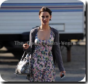 Jessica Lowndes 
on the set of the television show '90210' in Hollywood..