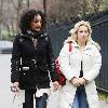 Ryan Thomas and his daughter Scarlett 
arrive at the Granada Studios to film for 'Coronation Street'.