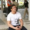 Alex Reid 
arrives at Mumbai airport where he is filming his new TV show Alex Reid: The Fight Of His Life..