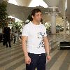 Alex Reid 
arrives at Mumbai airport where he is filming his new TV show Alex Reid: The Fight Of His Life..