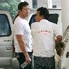 Alex Reid 
arrives at Mumbai airport where he is filming his new TV show Alex Reid: The Fight Of His Life..