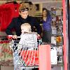 Kerry Katona 
leaving Matalan after doing some shopping with her son Max.
Cheshire, England.