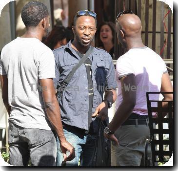 English actor Shaun Parkes shopping in Hollywood. Los Angeles.