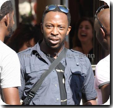 English actor Shaun Parkes shopping in Hollywood. Los Angeles.