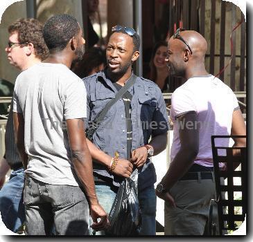 English actor Shaun Parkes shopping in Hollywood. Los Angeles.