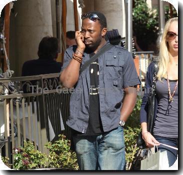 English actor Shaun Parkes shopping in Hollywood. Los Angeles.