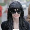 Ashlee Simpson-Wentz enjoying coffee as she leaves Ken Paves Salon after getting a haircut. Los Angeles.