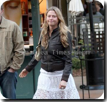 Estella Warren Canadian actress and former fashion model shopping in Hollywood Los Angeles.