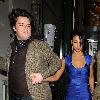 Amelle Berrabah of pop group the Sugababes leaves the Ivy club a bit worse for wear at 1:30 am with Michael Evans London.