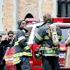 Mike Lombardi and Steven Pasquale
smoking while on the set of 'Rescue Me' filming in Harlem
New York City, USA.