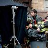 Mike Lombardi and Steven Pasquale
smoking while on the set of 'Rescue Me' filming in Harlem
New York City, USA.