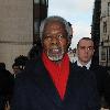 Kofi Annan leaving his hotel in central London London.