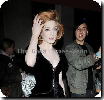 Nicola Roberts leaving the Mayfair Hotel London.