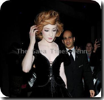 Nicola Roberts leaving the Mayfair Hotel London.