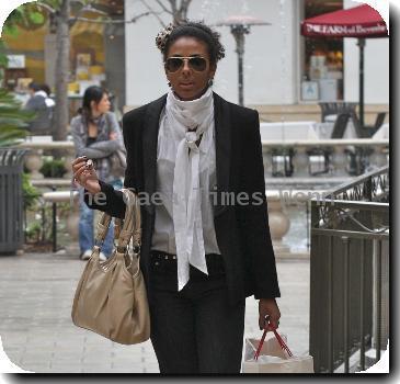 Marsha Thomason Former 'Lost' actress shopping in Hollywood while wearing a white blouse Los Angeles.