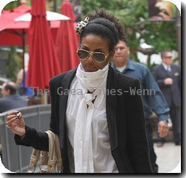 Marsha Thomason Former 'Lost' actress shopping in Hollywood while wearing a white blouse Los Angeles.