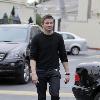 Jeremy Renner seen leaving Cafe Med after having lunch.Renner will compete for the Best Actor Oscar for his performance in 'The Hurt Locker' at the upcoming ceremony. Los Angeles.