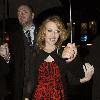 Kylie Minogue arriving for the Miss Polly Rae: The All New Hurly Burly Show at the Leicester Square Theatre. London.