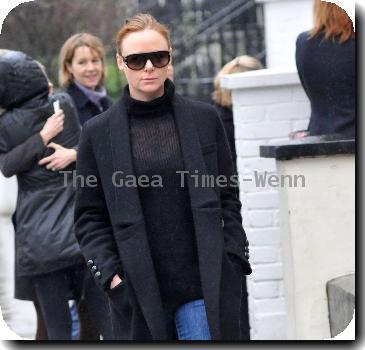 Stella McCartney returning home after dropping her children off at school London.