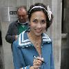 Myleene Klass outside the Radio 2 studios London.