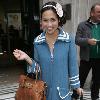 Myleene Klass outside the Radio 2 studios London.