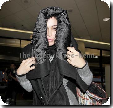 Nadya Suleman, aka Octomom, arriving at LAX Airport on a Delta flight. Los Angeles.