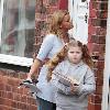 Kerry Katona 
leaving her mums house.
Warrington, England.