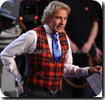 Thomas Gottschalk during the warm up before appearing on German ZDF TV show 'Wetten, Dass...' at Messe Erfurt. Erfurt.