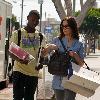 Emily Blunt seen shopping at the 'Splendid' clothing store with a friend on Robertson Boulevard. Los Angeles.