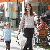 Jennifer Garner picked her her daughter Violet up from school in Santa Monica Los Angeles.