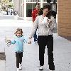 Jennifer Garner picked her her daughter Violet up from school in Santa Monica Los Angeles.