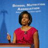 US First Lady Michelle Obama promotes her 'Let's Move' campaign and the importance of school nutrition during the School Nutrition Association's (SNA) annual Legislative Action Conference
Washington, DC.