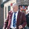 Al Murray
filming a new 'Walkers Crisps' commercial in Sandwich.
Kent, England.