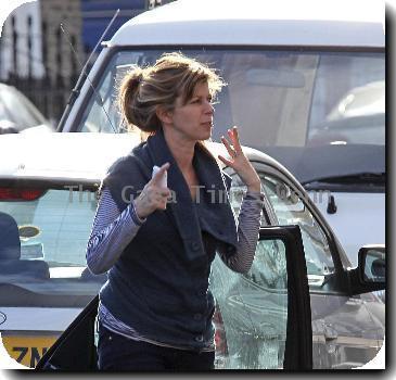 Kate Garraway The GMTV presenter returning home  London.